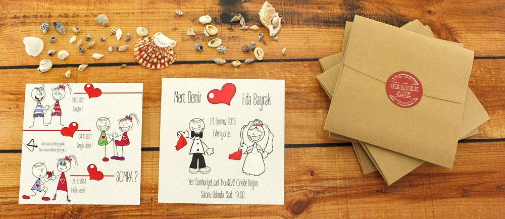 esprili nikah davetiyeleri