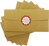 dikdörtgen - "Thank You" Etiketli Kraft