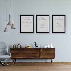 3 Çerçeveli Tablo Seti - Yoga