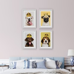 4 Çerçeveli Tablo Seti - Kraliyet Hayvanları