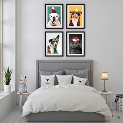 4 Çerçeveli Tablo Seti - Parti Hayvanları