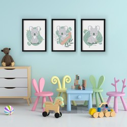 3 Çerçeveli Tablo Seti - Koala