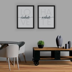 2 Çerçeveli Tablo Seti - İnhale Exhale
