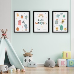 Çerçeveli Tablo Seti - Tatlı Canavarlar