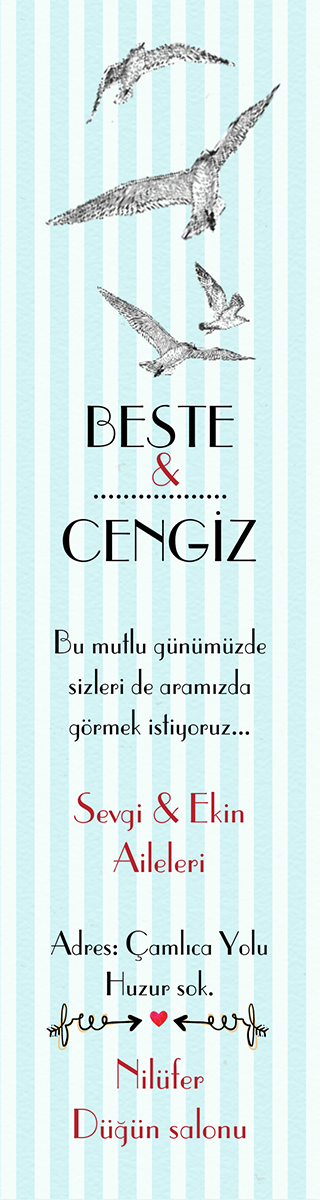 Bizim Yolculuğumuz | Farklı Davetiye Örnekleri | Davetiye Fiyatları